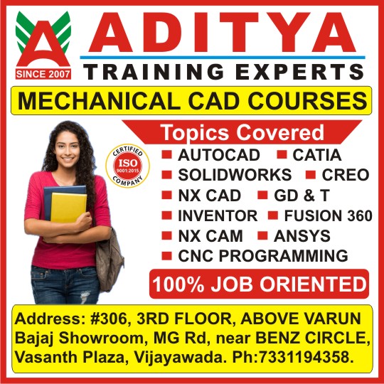 Mechanical CAD Courses Training in Vijayawada, Best Mechanical CAD Training Institute in Vijayawada - Aditya Training Experts Vijayawada